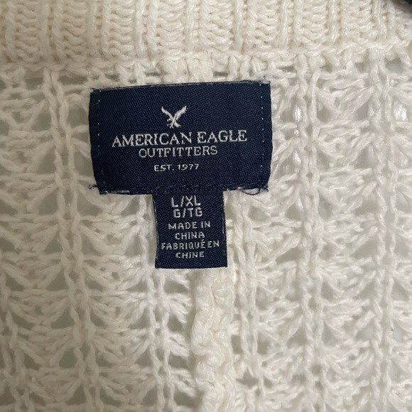 White Large/Extra Large Chunky Knit Cardigan by American Eagle - Picture 2 of 5